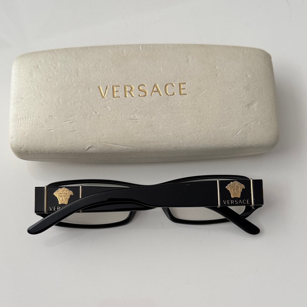 Versace Black Eyewear with Gold Medusa Accent